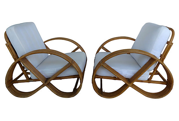 Rattan discount pretzel chair